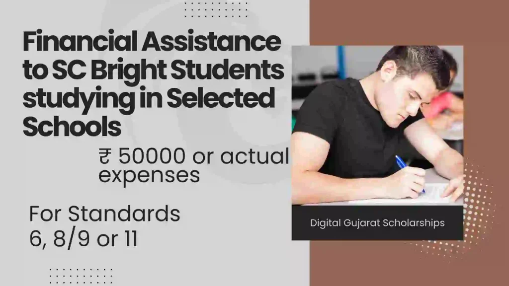 Financial Assistance to SC Bright Students 3 Financial Assistance to SC Bright Students studying in Selected Schools