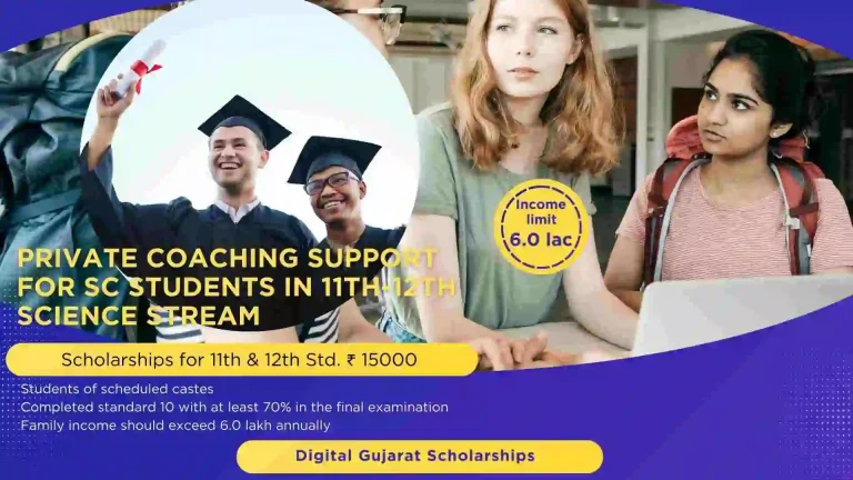 Private Coaching Support Science Stream (11th-12th Std.) 3 Private coaching support to SC students in the 11th-12th Science Stream